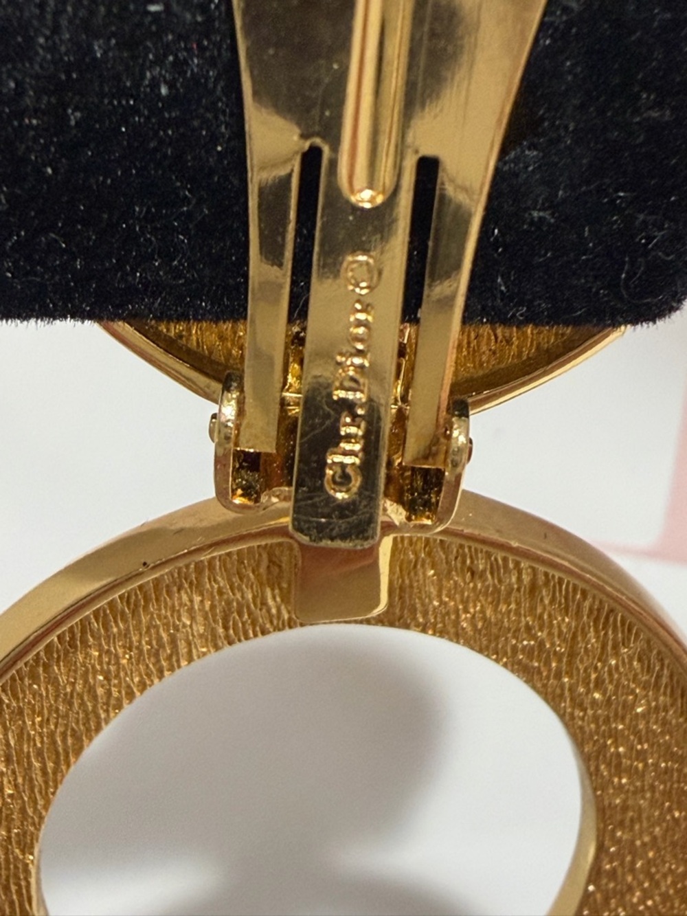 RARE Dior Logo Drop Earrings - Picture 6 of 8